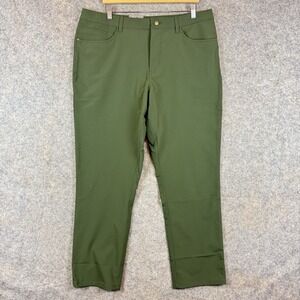 Kirkland Signature 5 Pocket Performance Pant Mens 38x30 Green Stretch Chino NWT